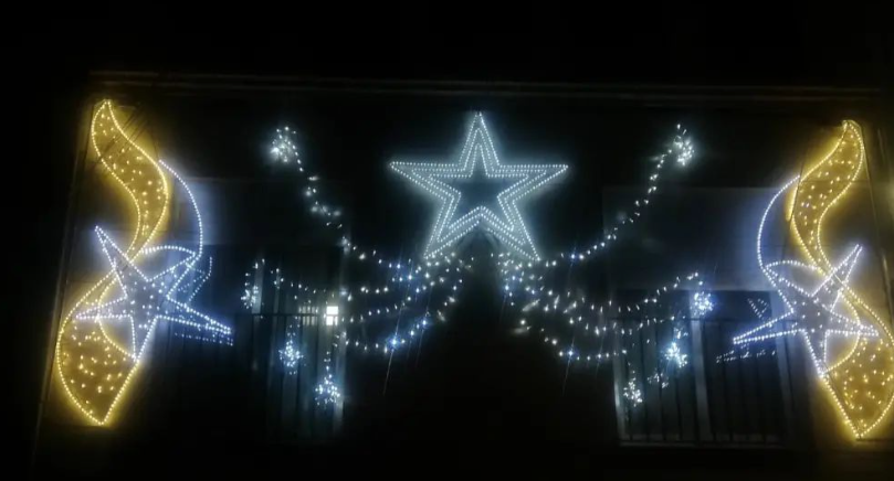 luces navideñas en calle
